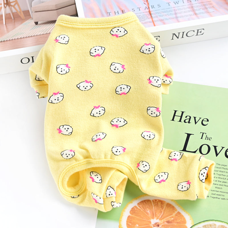 Spring Autumn Cotton Puppy Dog Pajamas