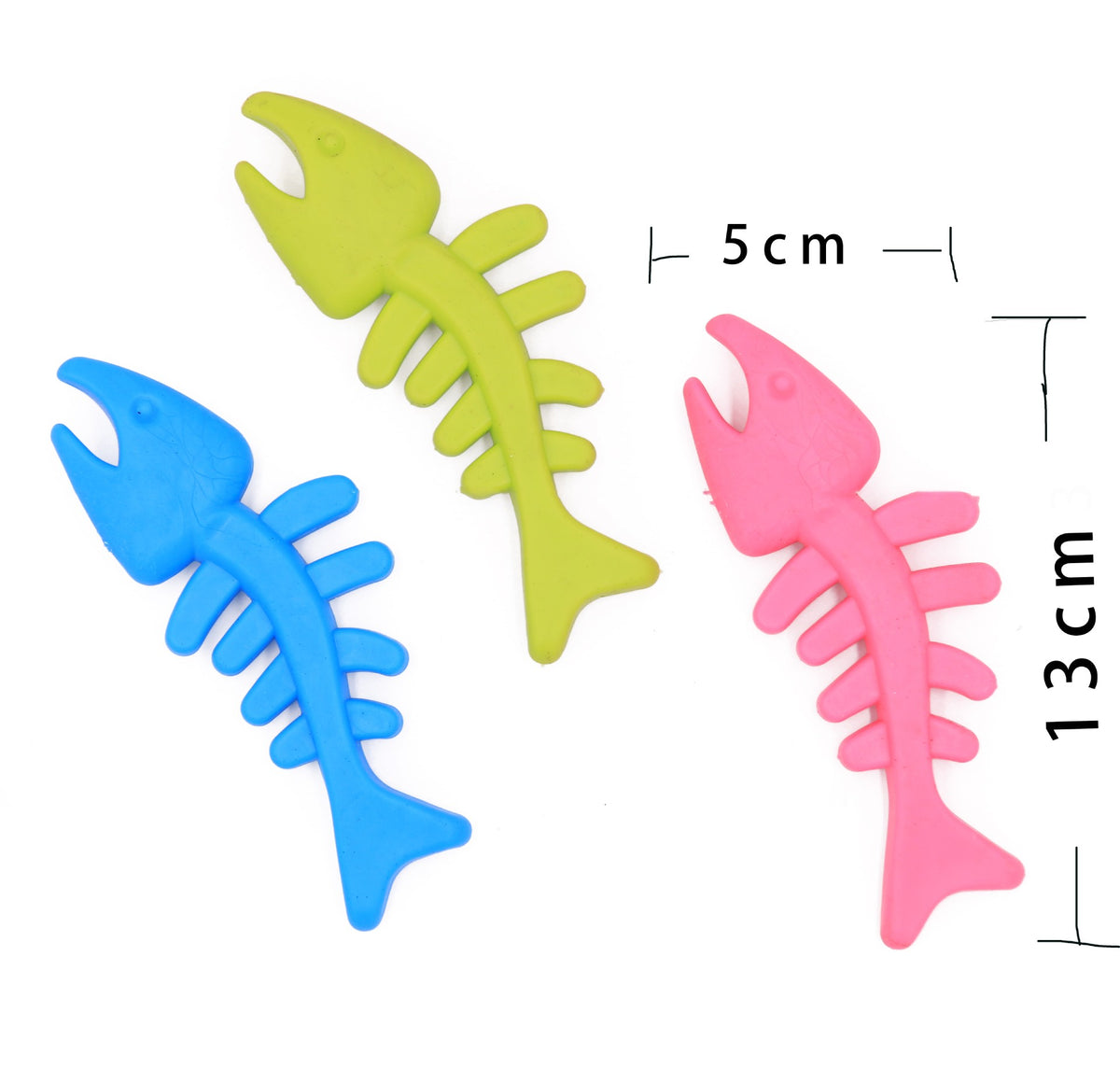 Fishbone Shape Sound Rubber Toy Bite-Resistant Teeth Cleaning