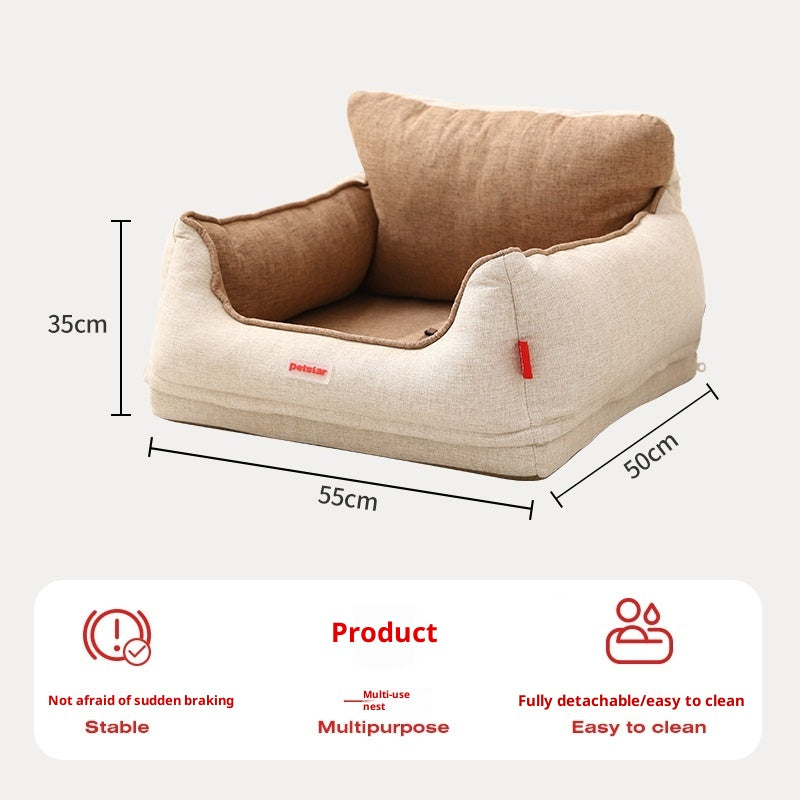 Small And Medium Dog Front Seat Cushion