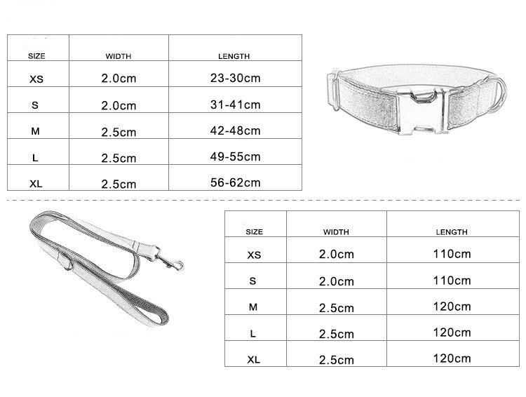 Pet Bow Dog Collar Leash Set Thick Double-Layer Tear-Resistant Dog Collar