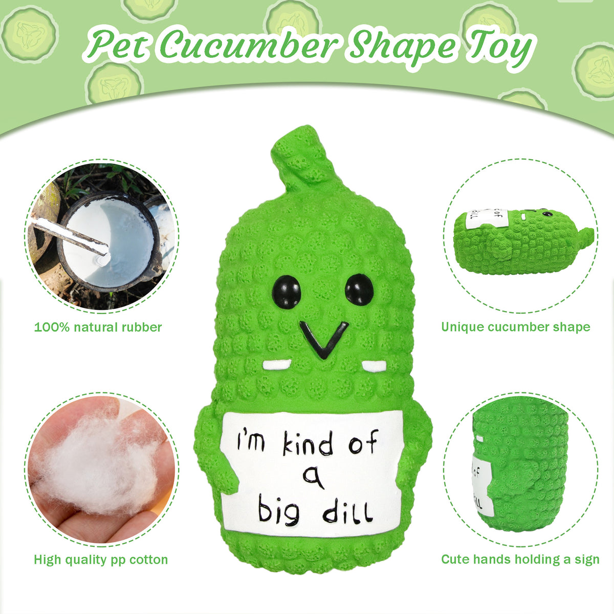 Pickle Squeaky Dog Toys Novelty Funny Latex Chew Dog Toys For Teething Puppies Mild Chewing Small Medium Large Dogs Pet Dogs Supplies Newbor