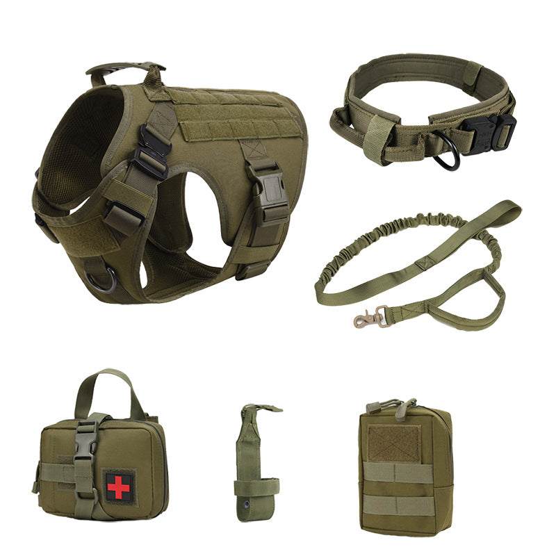 Pet Vest Dog Training 6-Piece Set Battle Suit