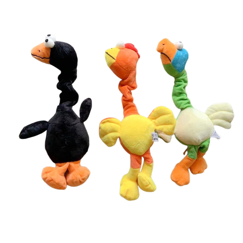 Interactive Squeaky Chicken Dog Chew Toy