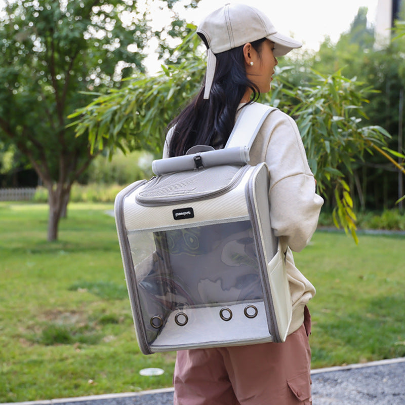 Large Capacity Portable Pet Backpack For Outdoor Use