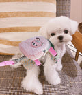 Fleece Cute Pet Backpack Chest Strap Vest Type Traction Rope