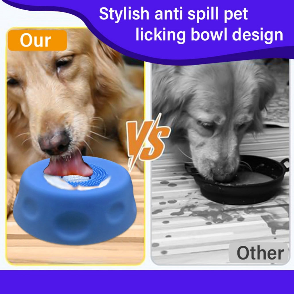 Anti-Overflow Slow Feeder Licking Bowl