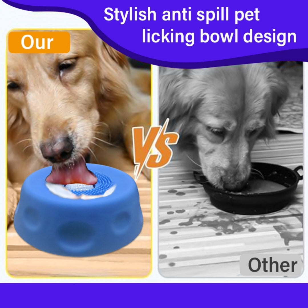 Anti-Overflow Slow Feeder Licking Bowl