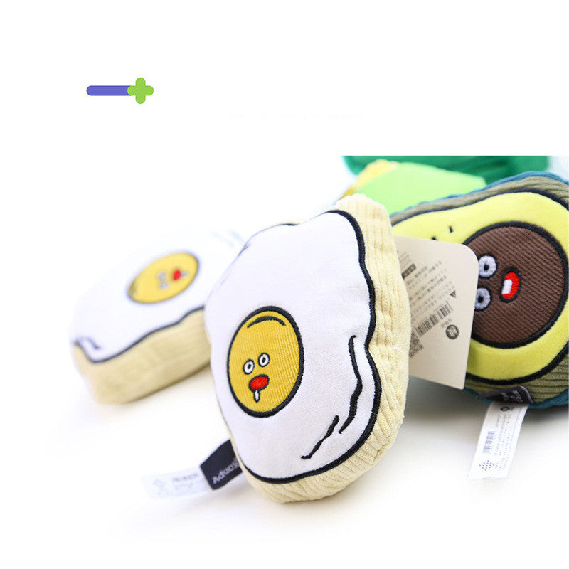 Dog Plush Pet Toy Striped Avocado