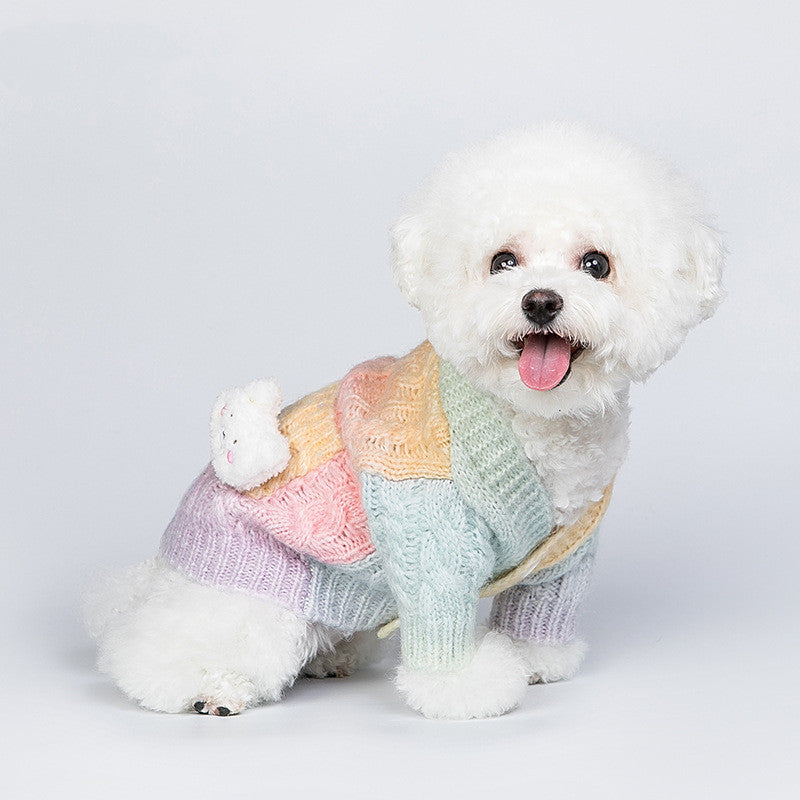 Gradient Colorful Cardigan Tie-Dye Sweater