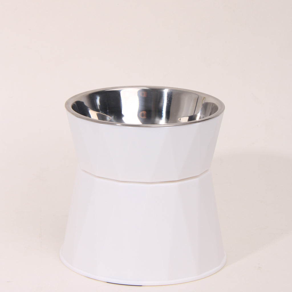 High Foot Neck Protection Pet Stainless Steel Bowl