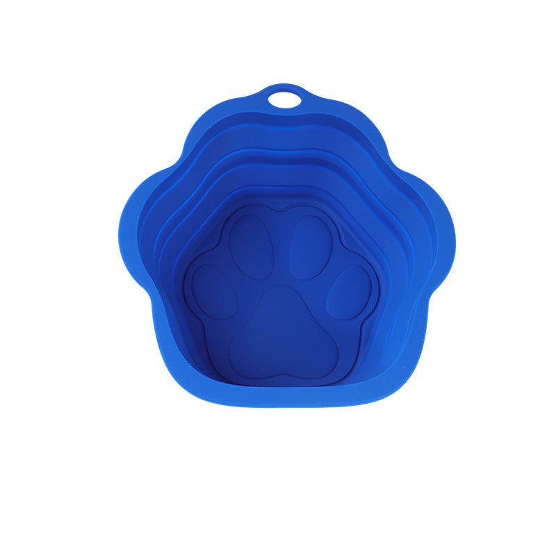 Foldable Silicone Dog Food Bowl