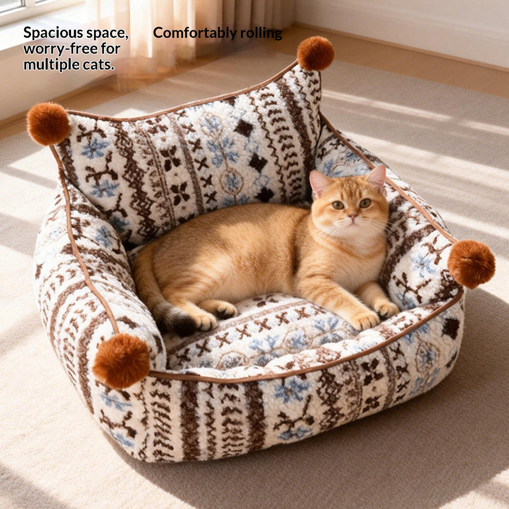 Detachable And Washable Pet Sofa Bed, Warm Winter Nest