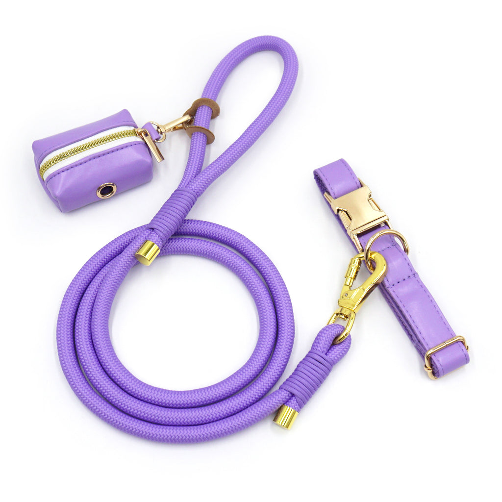 New Leather Hand-Woven Round Rope Strong Dog Rope Leash