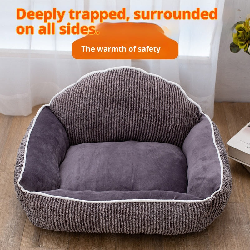 Short Plush Pet Sofa Cute Small And Medium Sized Kennel