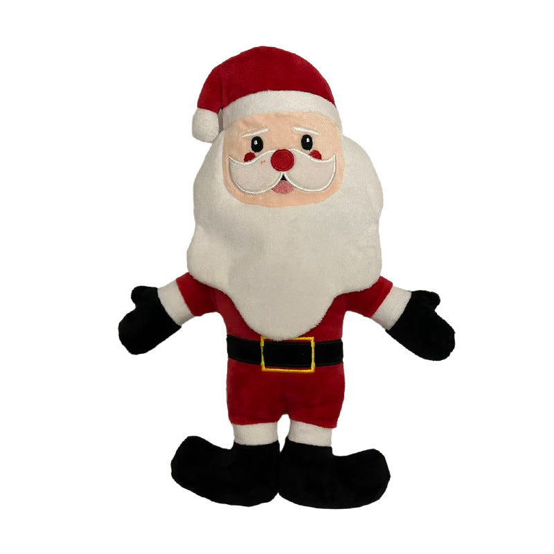 Christmas Plush Dog Toy Set With Squeakers