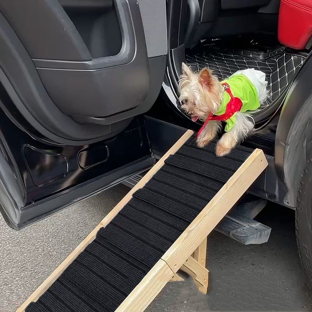 Wooden Adjustable Foldable Dog Ladder Ramp