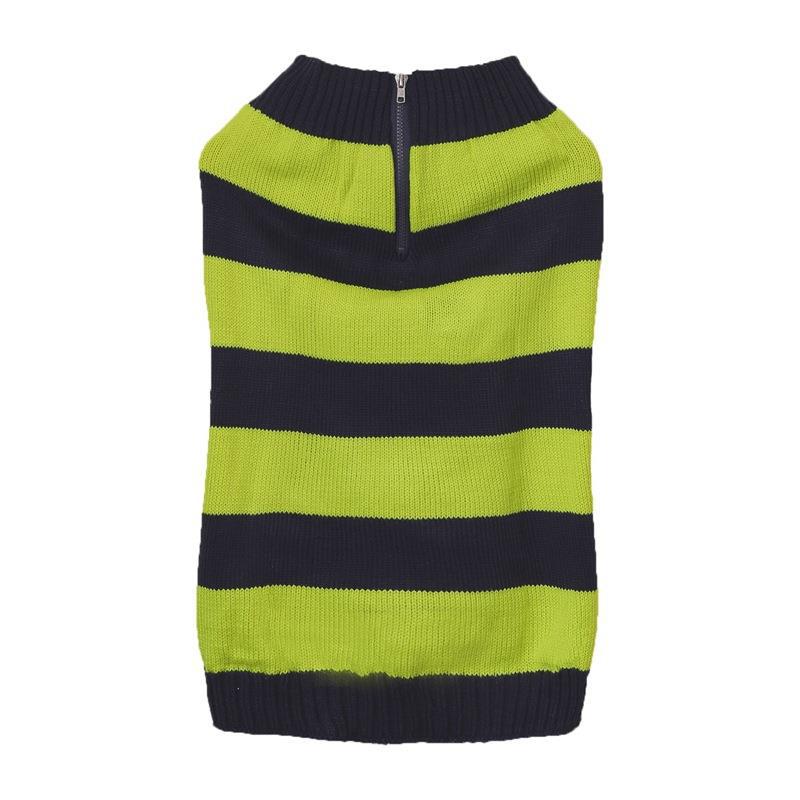 Contrast Color Dog Sweater With Zipper Pocket
