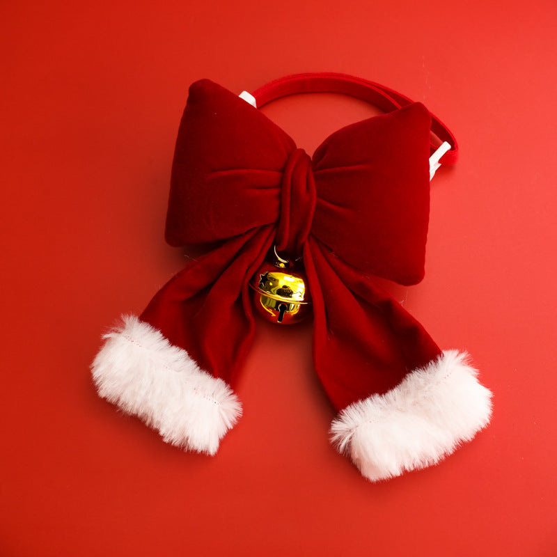 Cartoon Pet Collar With Bow And Bell