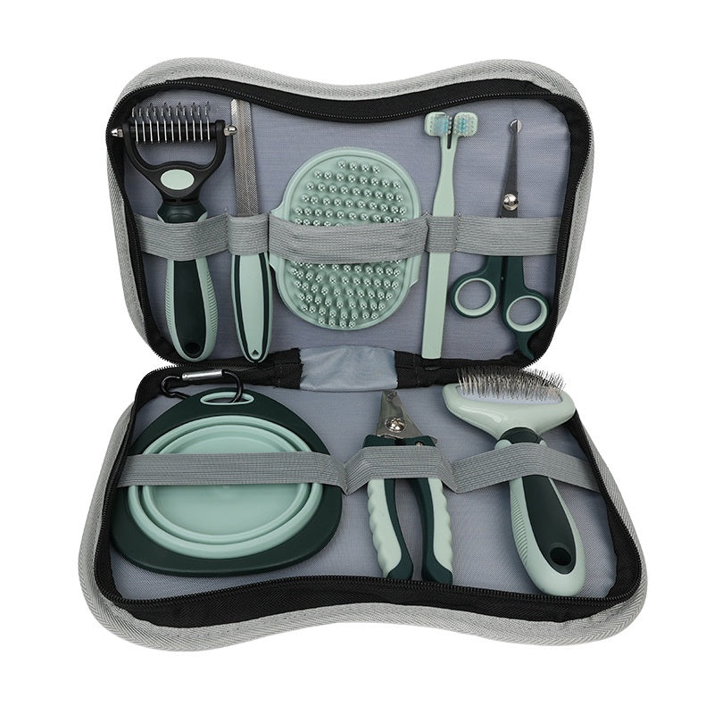 Pet Beauty Scissors Comb Bath Brush Set