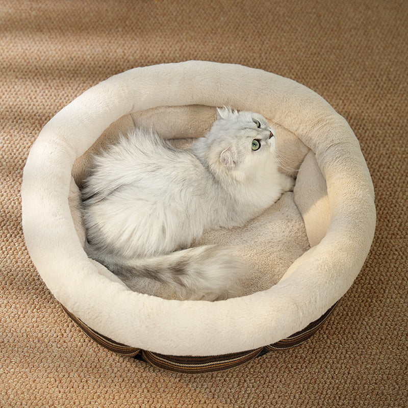 Round Non-Slip Dog Nest Bed