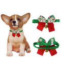 Dog Bell Christmas Collar Dress Up Bow