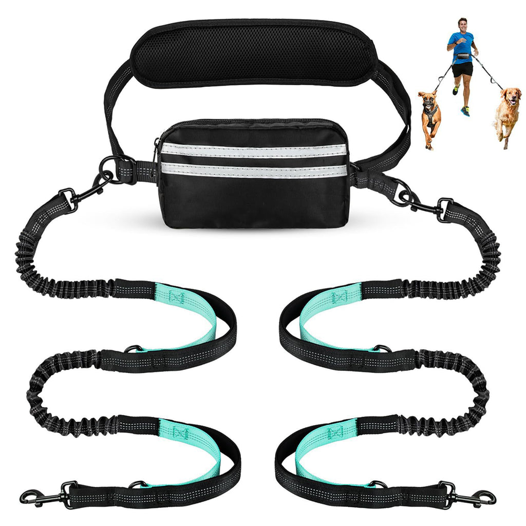 Pet Running Leash with Waist Bag