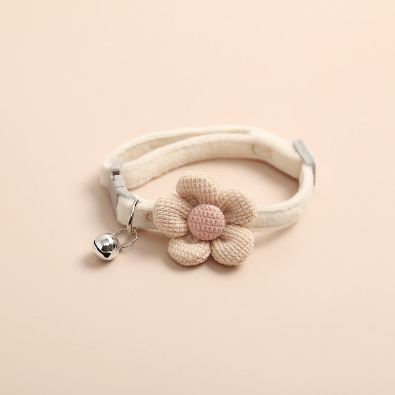 Cute Cartoon Flower Bell Pet Collar