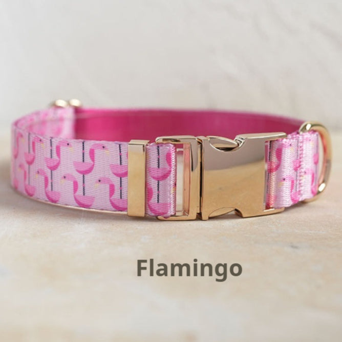 New Flamingo Dog Collar