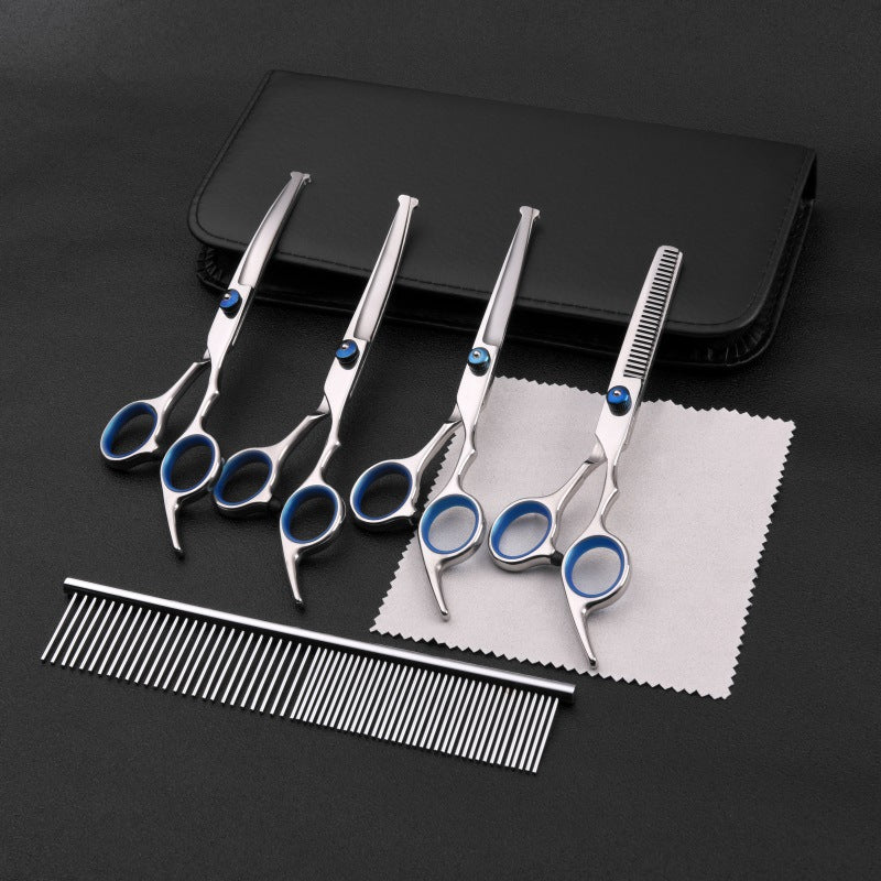 6-Inch Teddy Dog Hair Scissors Professional Pet Cleaning Beauty Tools Set