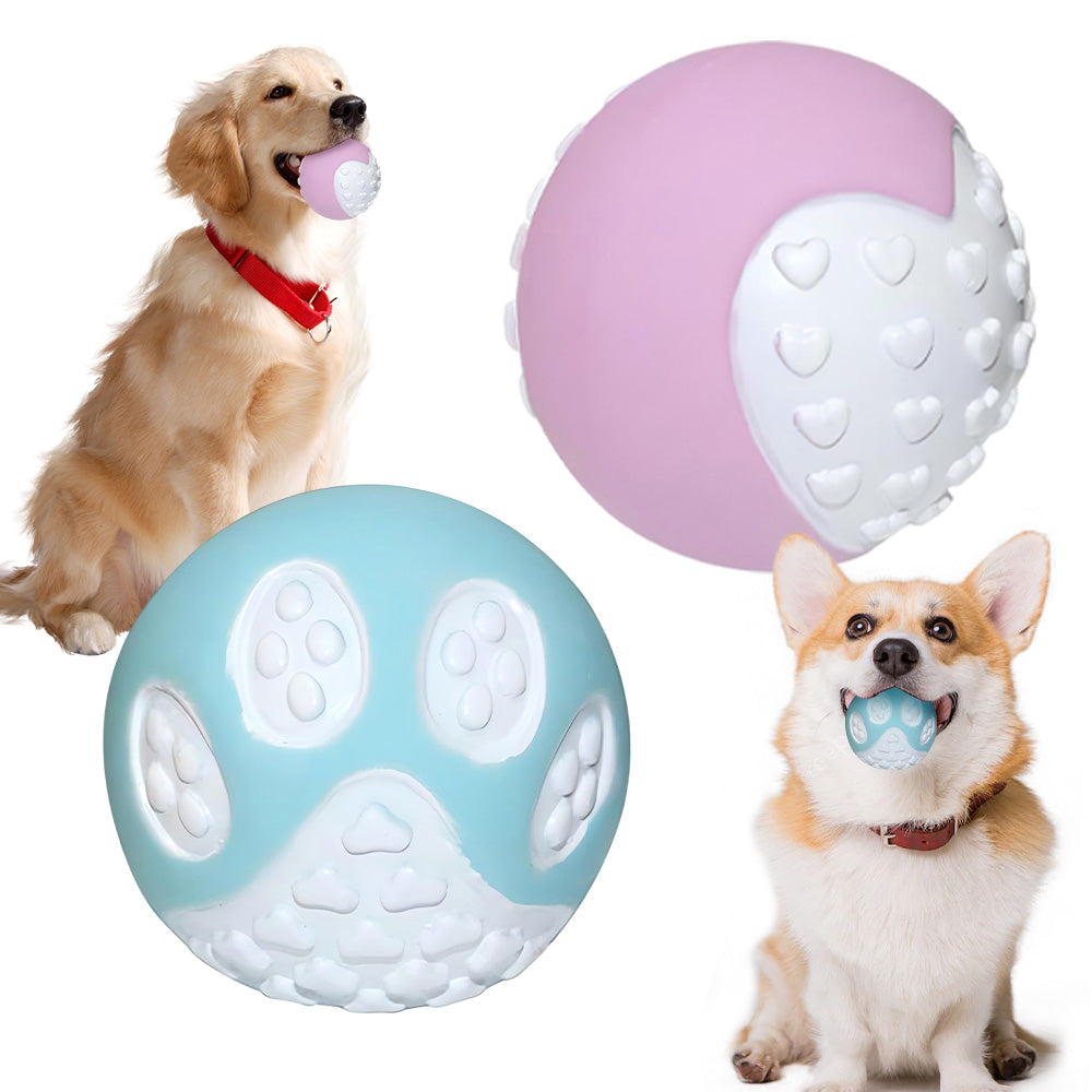 12 Pcs Non-Toxic Dog Toy Ball Hard Rubber Solid Ball Cleaning Teeth Durable To Chew And High Rebound Great Pet Play Training Supplies