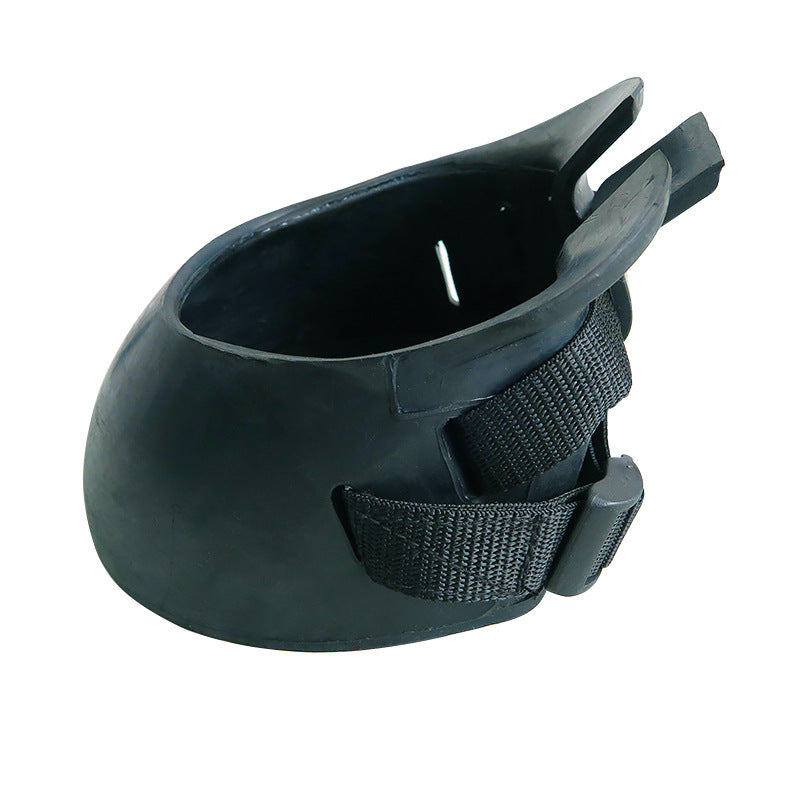 Rubber Horse Hooves Pair Of Horses Isolated Dirty Water Manure