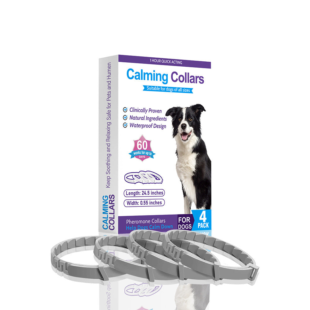 4 Color Box Package Dog Anxiety Relief Soothing Collars