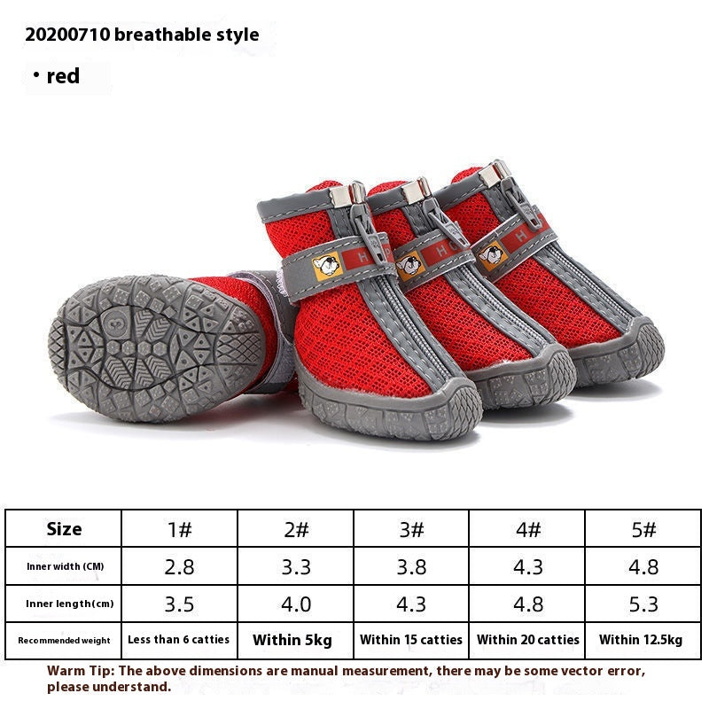 Waterproof Non-Slip Breathable Dog Shoes