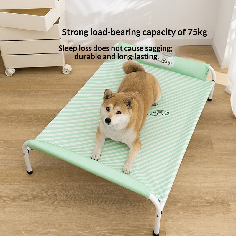 Cartoon Striped Camping Bed For Medium To Large Dogs