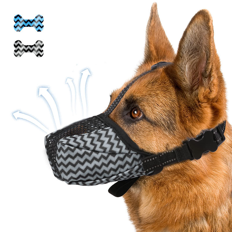 Dog Muzzle Air Mesh Breathable Muzzle For Medium Large Sized Dogs To Anti Prevent Biting Barking Chewing Soft Basket Muzzle For German Sheph