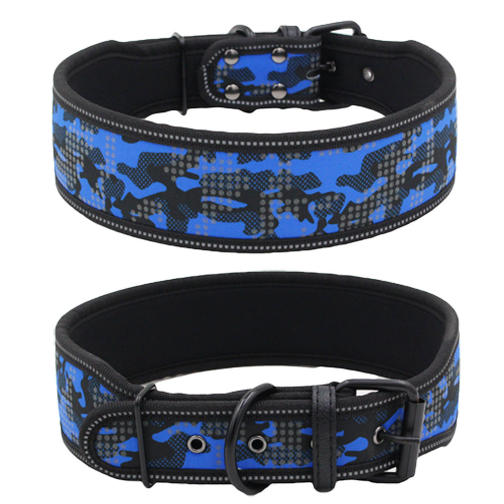 Comfortable Reflective Camouflage Dog Collar