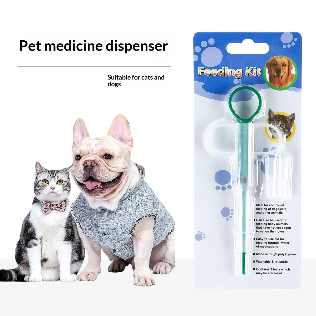 Pet Medication Dispenser Push-Type Syringe Injector
