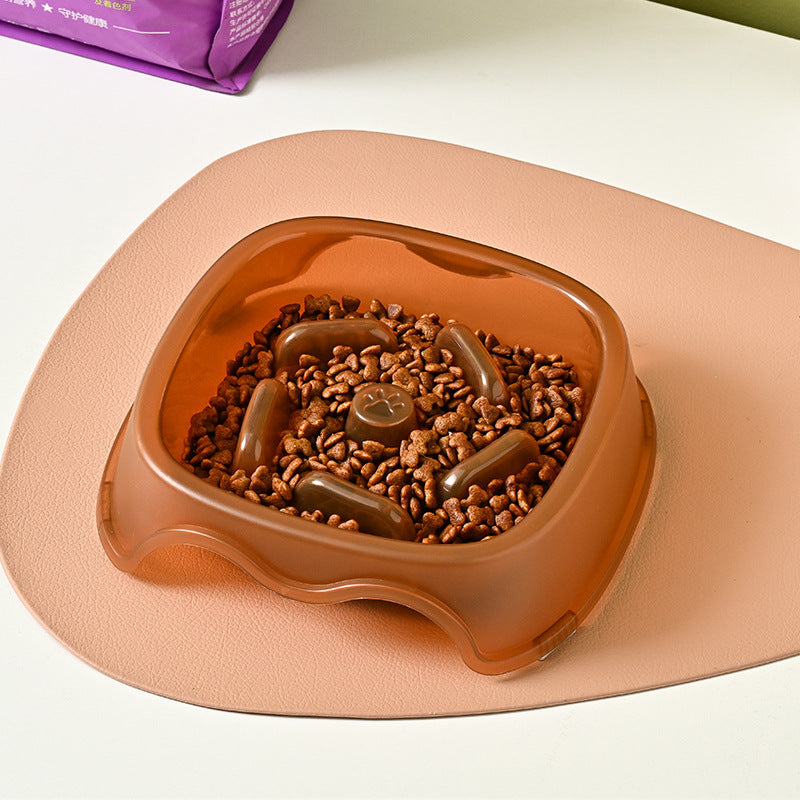 Plastic Slow Water Feeder Bowl for Dogs