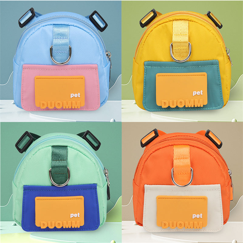 Pet Snack Storage Bag Large-Capacity Multifunction Dogs Backpack Adjustable Harness Backpack Suitable Pet Travel Hiking Walking