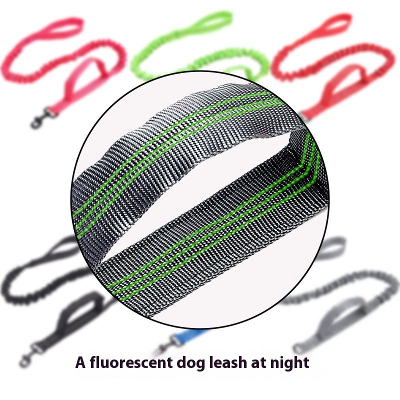 Dog Retractable Elastic Reflective Hand Holding Rope