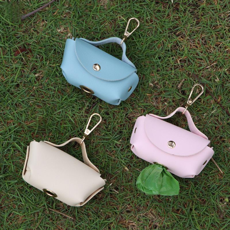 Solid-Color Pet Dog Waste Bag Holder