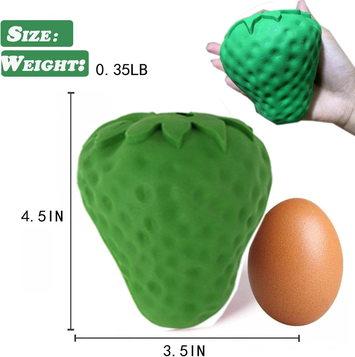 Strawberry Dog Chew Toy Durable Dog Treat Dispenser Interactive Toys Iq Training Mental Enrichment Rubber Dog Dental Cleaning Toys For Small