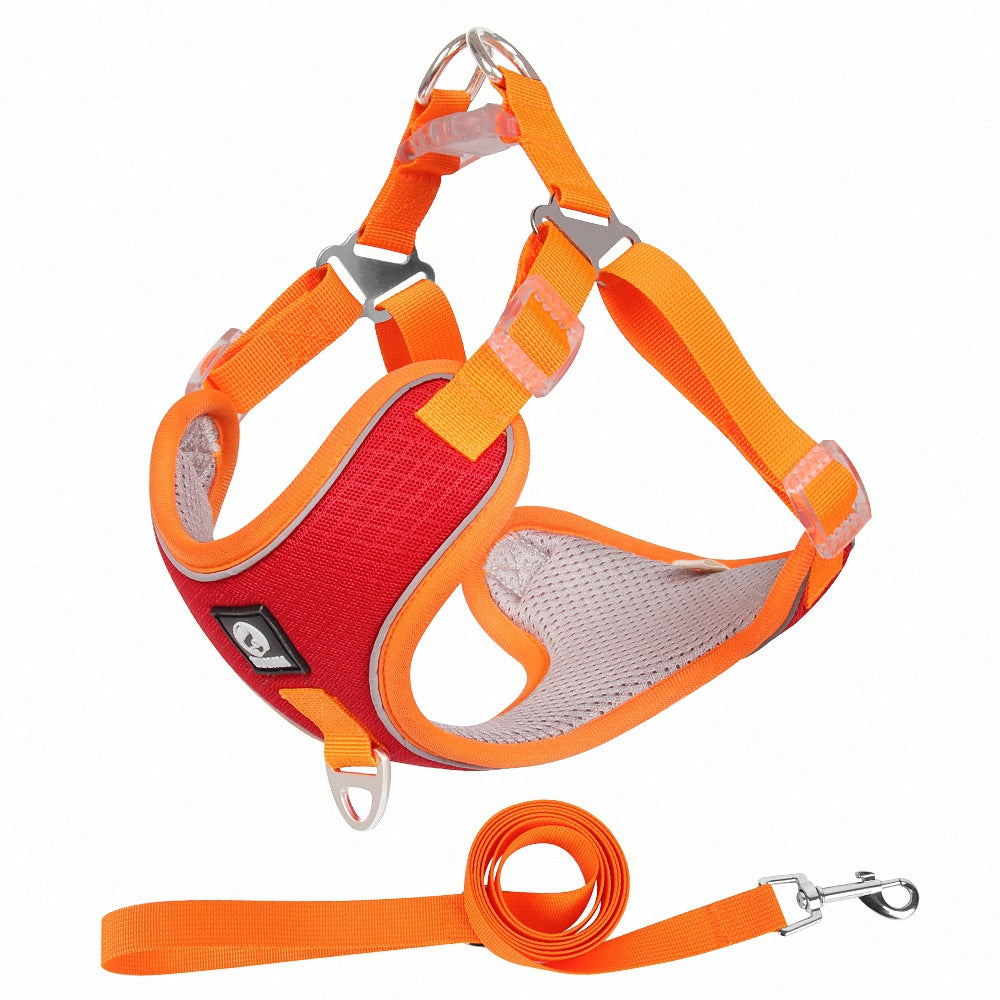 Breathable Adjustable Pet Harness And Leash