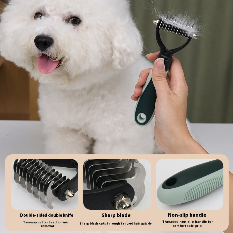 Pet Beauty Scissors Comb Bath Brush Set