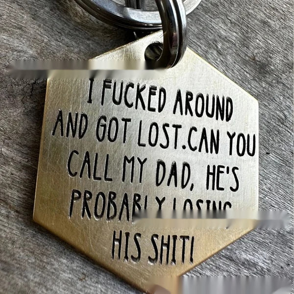 Funny Metal Dog Tag Stainless Steel Marking