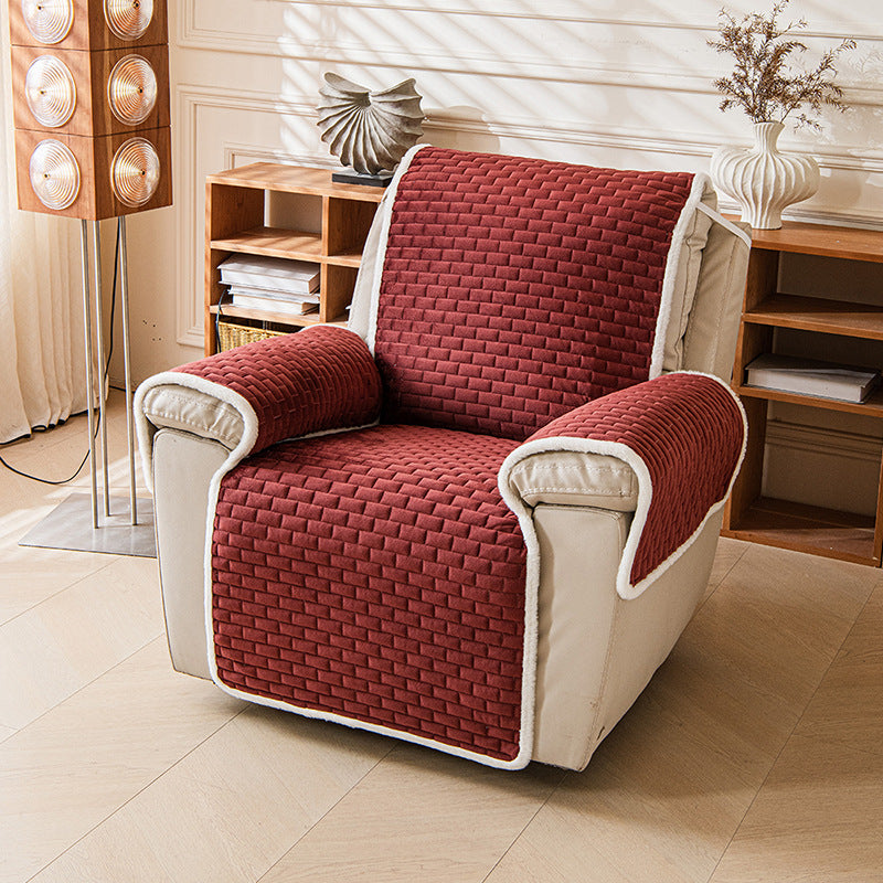 Solid-Color Protective Cover For A Pet Sofa With A One-Piece Design