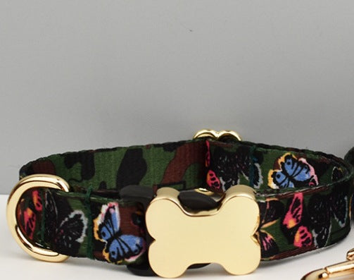 Ethnic Style Printed Pet Collar and Leash