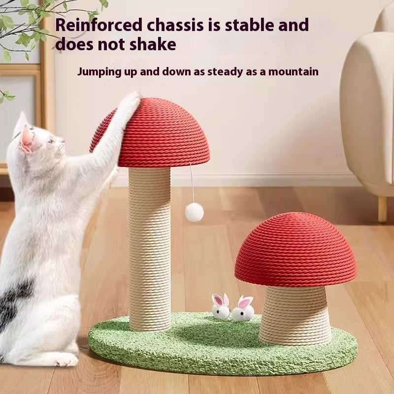 Red Mushroom Scratching Pole Small Hemp Rope