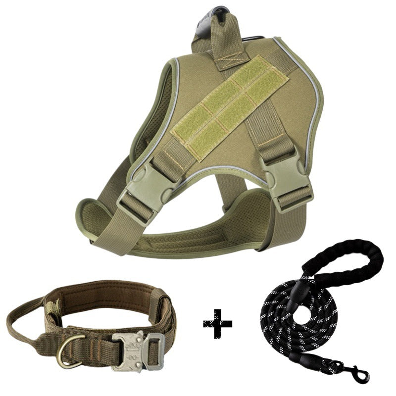 Large Dog Breathable Tactical Harness With Traction Rope