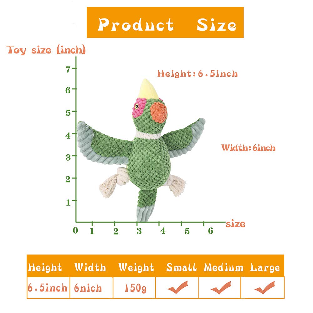 Dog Toys Set, Large Dogs Toy, Stuffed Animal Dog Chew Toy, Soft Plush Dogs Toys Pack For Small. Middle, Large Breed, Birds